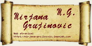 Mirjana Grujinović vizit kartica